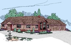 Traditional Exterior - Front Elevation Plan #60-257