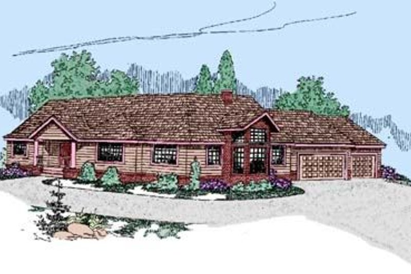 House Blueprint - Traditional Exterior - Front Elevation Plan #60-257