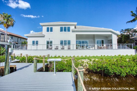 Exterior - Rear Elevation for Contemporary House Plan #930-504 - 4 bed, 4 bath