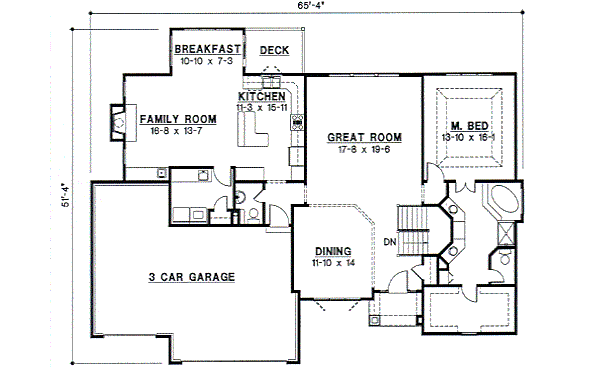 Traditional Floor Plan - Main Floor Plan #67-367