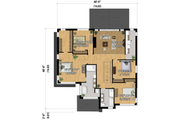 Contemporary Style House Plan - 4 Beds 2.5 Baths 3316 Sq/Ft Plan #25-5028 