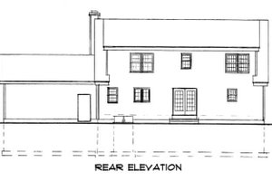 Exterior - Rear Elevation for Ranch House Plan #75-175 - 3 bed, 2.5 bath