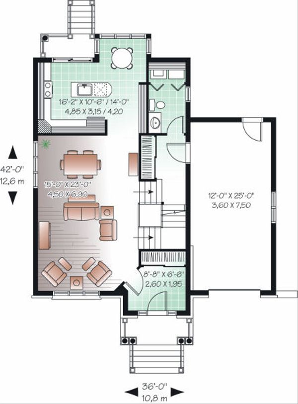 Home Plan - European Floor Plan - Main Floor Plan #23-818