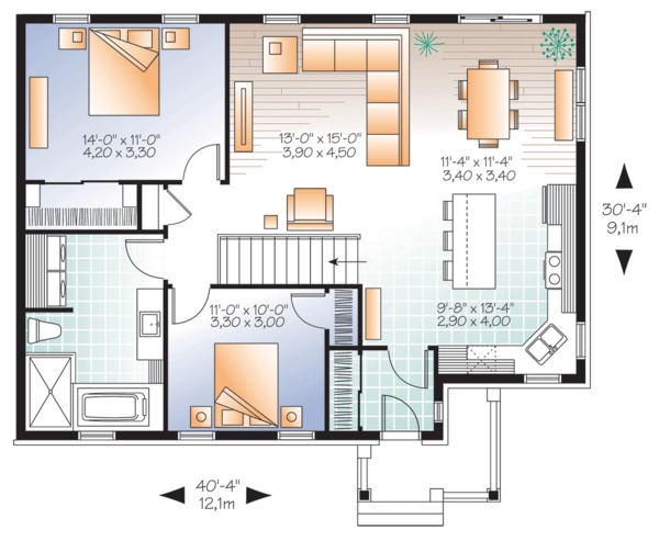 Architectural House Design - Ranch Floor Plan - Main Floor Plan #23-2678