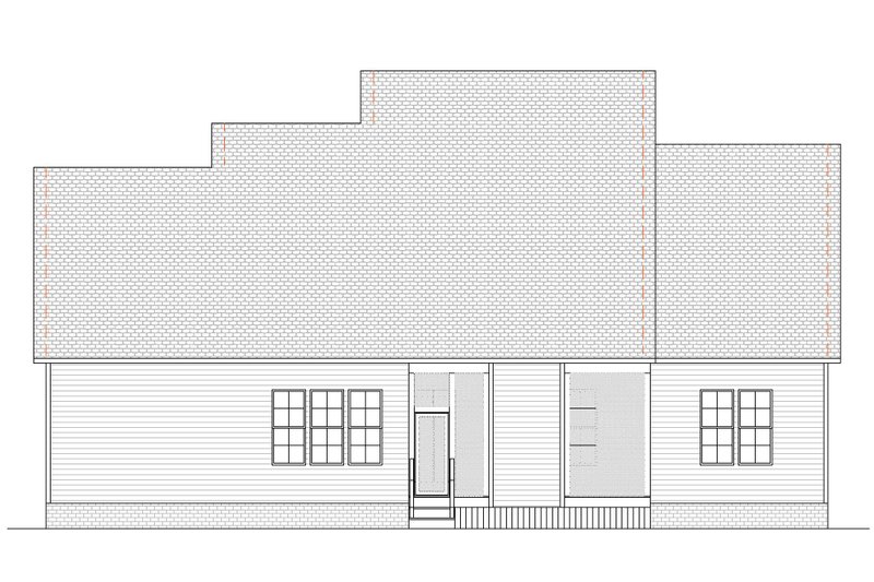 Architectural House Design - Exterior - Rear Elevation for Farmhouse House Plan #1080-16 - 4 bed, 3.5 bath