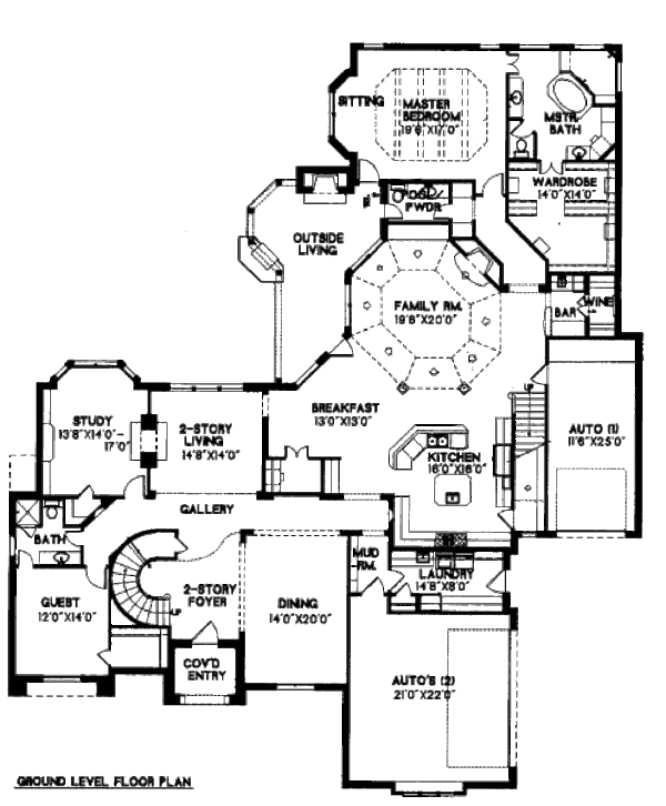 European Floor Plan - Main Floor Plan #141-307