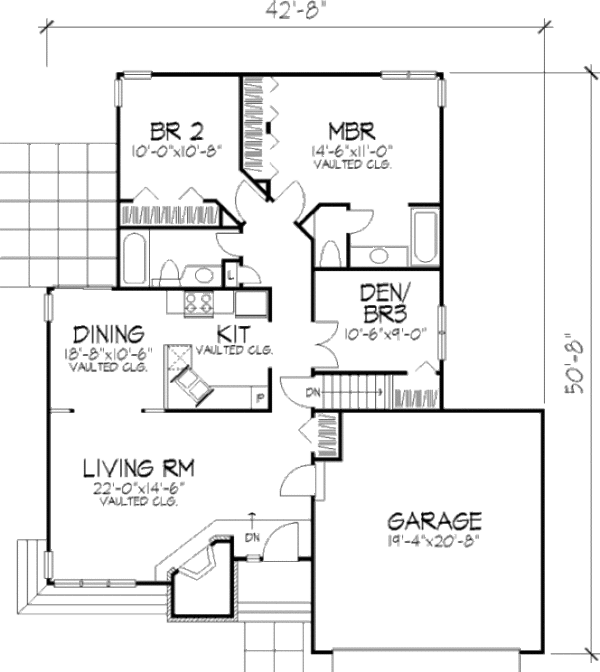 Ranch Floor Plan - Main Floor Plan #320-352