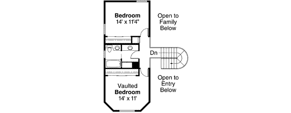 Traditional Floor Plan - Upper Floor Plan #124-160