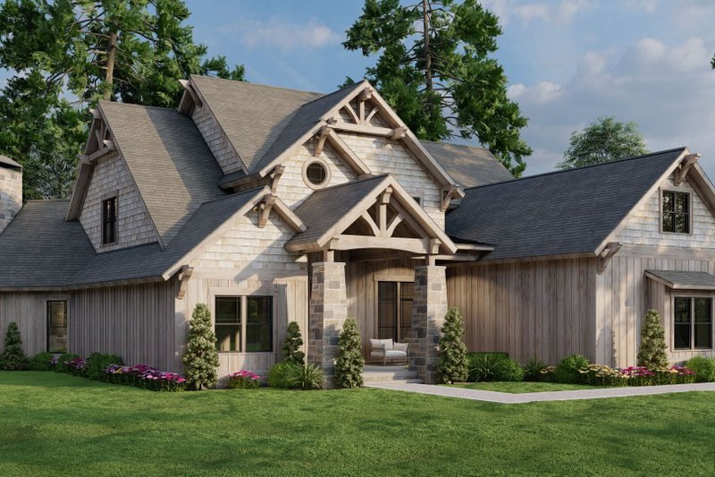 Home Plan - Craftsman Exterior - Front Elevation Plan #17-2377