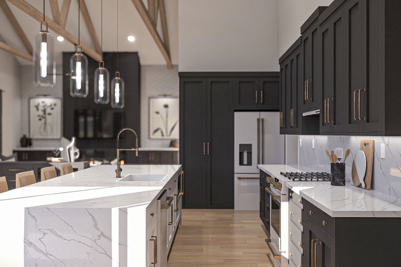 House Plan Design - Interior - Kitchen 1 for Barndominium House Plan #455-334 - 3 bed, 2.5 bath