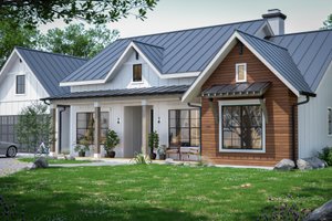 Exterior - Front Elevation 3 for Farmhouse House Plan #1110-10 - 4 bed, 2.5 bath