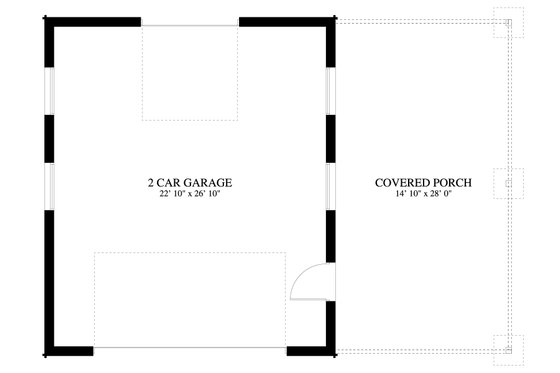 Floor Plan - Main Floor for Traditional House Plan #1060-96, 0 bath