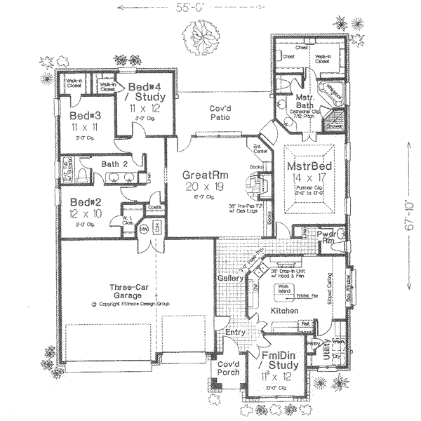 European Floor Plan - Main Floor Plan #310-358