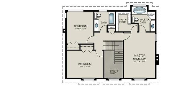 House Plan Design - Country Floor Plan - Upper Floor Plan #427-2