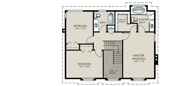 House Blueprint - Country Floor Plan - Upper Floor Plan #427-2