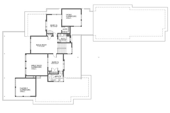 Floor Plan - Upper Floor for Contemporary House Plan #892-30 - 4 bed, 4.5 bath