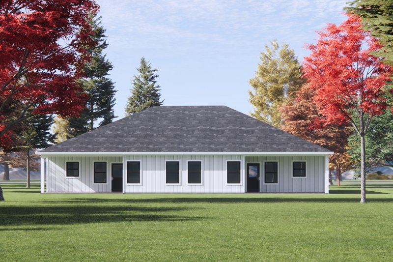 Home Plan - Exterior - Rear Elevation for Farmhouse House Plan #1096-132 - 2 bed, 2 bath