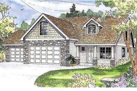 Exterior - Other Elevation House Plan #124-683 - 3 bed, 2.5 bath