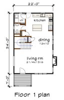 Floor Plan - Main Floor for Modern House Plan #79-321 - 3 bed, 2.5 bath