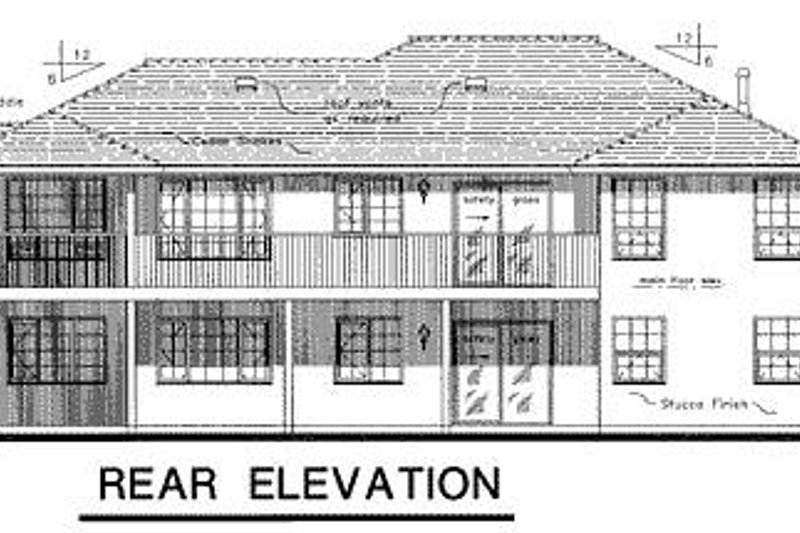 Dream House Plan - Exterior - Rear Elevation for Ranch House Plan #18-121 - 3 bed, 2 bath