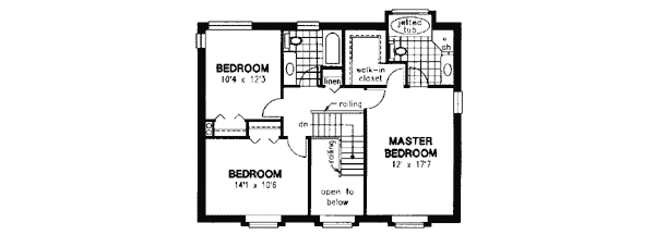 Country Floor Plan - Upper Floor Plan #18-341