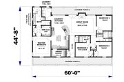 Farmhouse Style House Plan - 4 Beds 3 Baths 2020 Sq/Ft Plan #44-281 