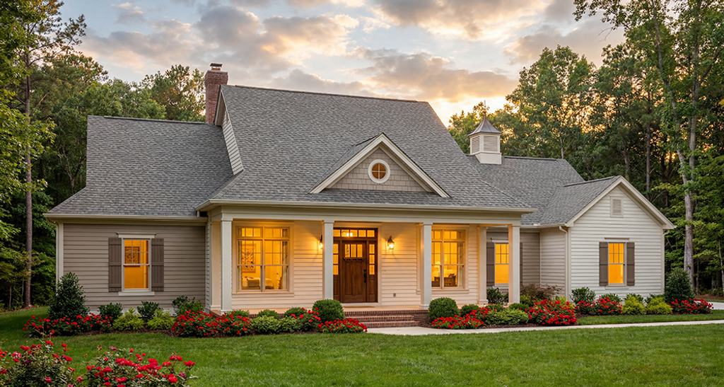 Exterior - Front Elevation 2 for Traditional House Plan #406-269 - 4 bed, 2 bath