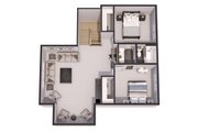 Bungalow Style House Plan - 4 Beds 3 Baths 2233 Sq/Ft Plan #51-1340 