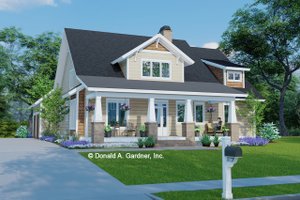 House Design - Exterior - Front Elevation for Craftsman House Plan #929-1159 - 4 bed, 3.5 bath
