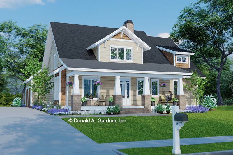 House Blueprint - Craftsman Exterior - Front Elevation Plan #929-1159