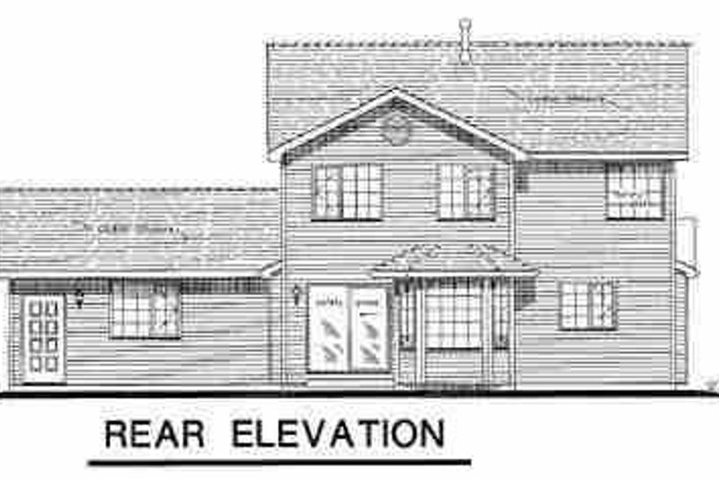 Dream House Plan - Exterior - Rear Elevation for Traditional House Plan #18-256 - 3 bed, 2.5 bath