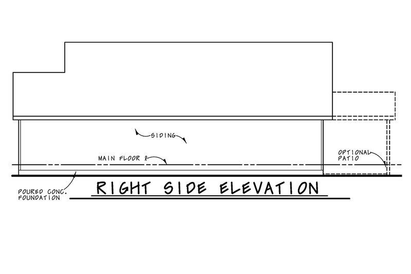 Dream House Plan - Exterior - Other Elevation 1 for Farmhouse House Plan #20-2355 - 2 bed, 2 bath
