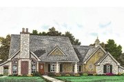 European Style House Plan - 3 Beds 2 Baths 1855 Sq/Ft Plan #310-958 