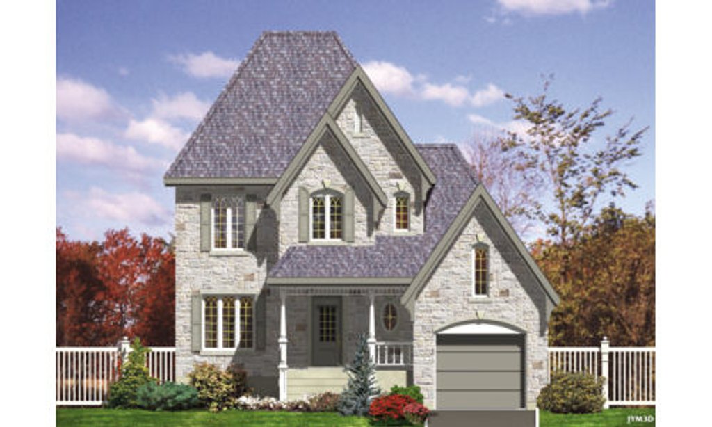 Exterior - Front Elevation 2 for Country House Plan #138-307 - 3 bed, 1.5 bath