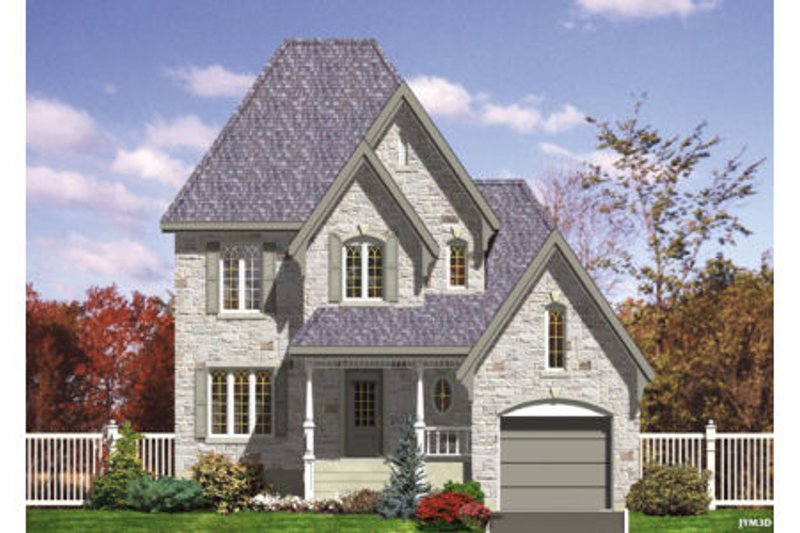 Exterior - Front Elevation 2 for Country House Plan #138-307 - 3 bed, 1.5 bath