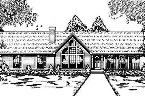 Exterior - Front Elevation for Contemporary House Plan #42-120 - 3 bed, 2 bath