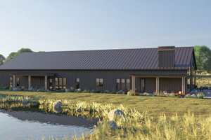 Barndominium Exterior - Front Elevation Plan #455-324
