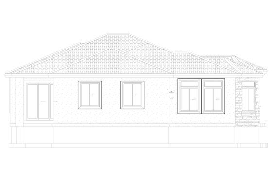 Exterior - Other Elevation for Mediterranean House Plan #1060-255 - 3 bed, 2.5 bath