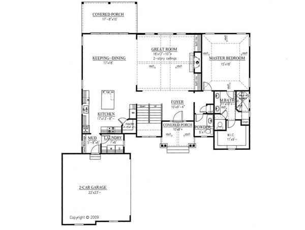 House Design - Traditional Floor Plan - Main Floor Plan #437-54