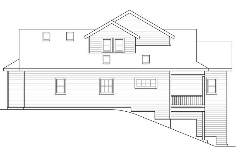 House Plan Design - Exterior - Rear Elevation for Country House Plan #124-1060 - 3 bed, 2.5 bath