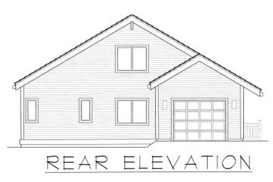 Exterior - Rear Elevation for Bungalow House Plan #112-141 - 3 bed, 3 bath