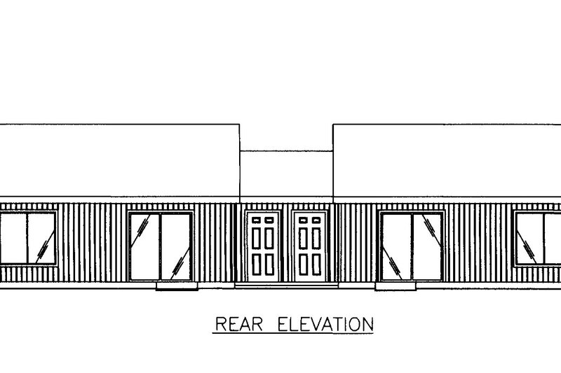 Home Plan - Exterior - Rear Elevation for Traditional House Plan #117-309 - 3 bed, 2 bath