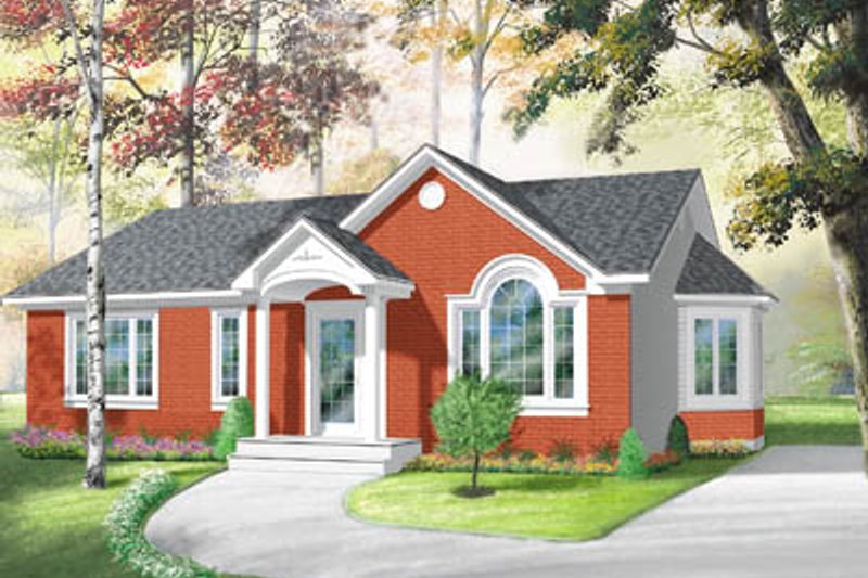Architectural House Design - Traditional Exterior - Front Elevation Plan #23-118