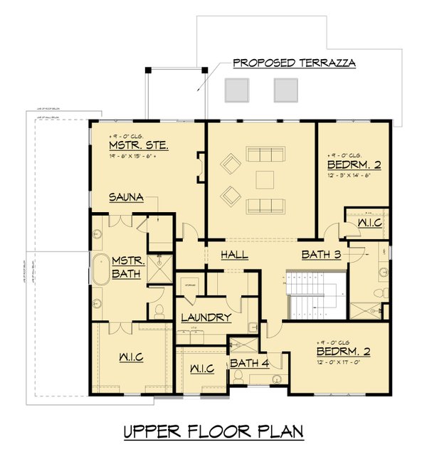 Home Plan - Floor Plan - Upper Floor for Farmhouse House Plan #1066-327 - 4 bed, 4.5 bath