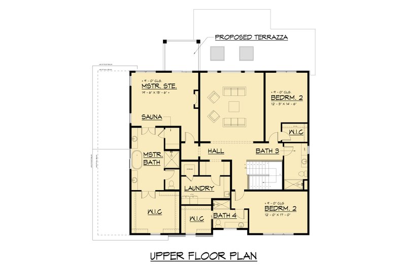 Home Plan - Floor Plan - Upper Floor for Farmhouse House Plan #1066-327 - 4 bed, 4.5 bath