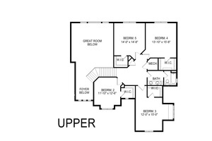 Floor Plan - Upper Floor for Craftsman House Plan #920-104 - 5 bed, 3.5 bath