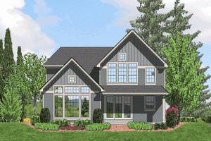 Exterior - Rear Elevation for Traditional House Plan #48-522 - 3 bed, 2.5 bath