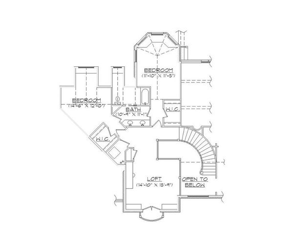 Dream House Plan - European Floor Plan - Upper Floor Plan #5-415