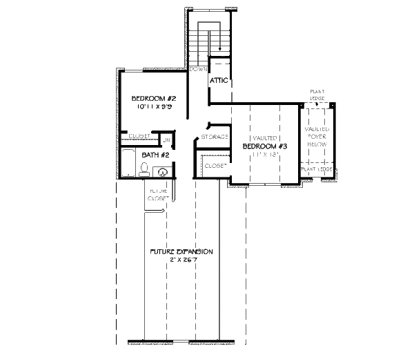 European Floor Plan - Upper Floor Plan #424-107