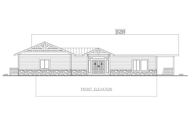 House Design - Exterior - Front Elevation 3 for Craftsman House Plan #117-1054 - 3 bed, 2.5 bath